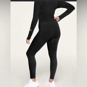Victoria’s Secret Pink Black High Waisted Seamless Leggings Large
